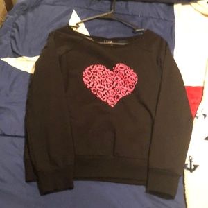Cute black heart sweater
